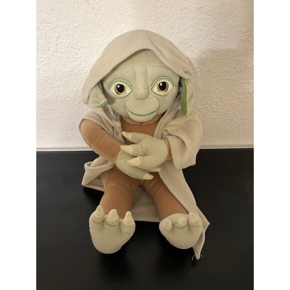 Vintage Star Wars Yoda Plush Stuffed Doll 18" Hooded Robe Great Condition! - Picture 7 of 8